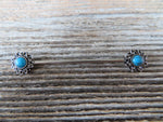 Turquoise Howlite Natural Stone Sun Industrial 14G (1.6mm) Piercing 32mm 35mm 38mm