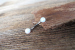 Purple Opal Floating Minimalist Belly Ring 14g VCH Internally Threaded Piercing Custom Lengths