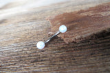 Purple Opal Floating Minimalist Belly Ring 14g VCH Internally Threaded Piercing Custom Lengths
