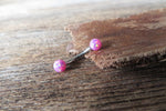 Purple Opal Floating Minimalist Belly Ring 14g VCH Internally Threaded Piercing Custom Lengths