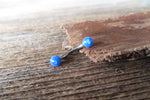 Purple Opal Floating Minimalist Belly Ring 14g VCH Internally Threaded Piercing Custom Lengths