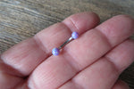 Purple Opal Floating Minimalist Belly Ring 14g VCH Internally Threaded Piercing Custom Lengths