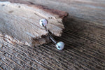 16G 14G White Fire Opal Pronged Belly Ring VCH Ring Vertical Lip Rook 100% Surgical Steel 14g (1.6mm) Piercing Custom Lengths