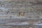Lot of Two TINY Nose Stud 14K Gold over Sterling Silver 925 Micro Nostril Piercing 22 Gauge 1.5mm or 2mm Cubic Zirconia Crystal