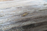 Lot of Two TINY Nose Stud 14K Gold over Sterling Silver 925 Micro Nostril Piercing 22 Gauge 1.5mm or 2mm Cubic Zirconia Crystal