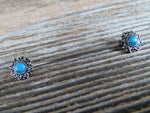 Turquoise Howlite Natural Stone Sun Industrial 14G (1.6mm) Piercing 32mm 35mm 38mm
