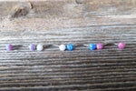 Purple Opal Floating Minimalist Belly Ring 14g VCH Internally Threaded Piercing Custom Lengths