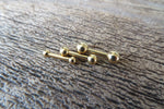 Tiny Small Balls 16G 14G Gold Ion Plated Basic Barbell Surgical Steel Barbell 16G (1.2mm) 14G (1.6mm) Piercing 6mm 8mm 10mm 12mm Bridge