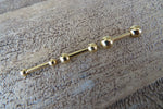 Tiny Small Balls 16G 14G Gold Ion Plated Basic Barbell Surgical Steel Barbell 16G (1.2mm) 14G (1.6mm) Piercing 6mm 8mm 10mm 12mm Bridge