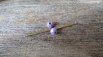 Rose Gold Ion Plated Lavender Opal 100% Surgical Steel Industrial Scaffold Barbell 14G (1.6mm) Piercing Minimalist