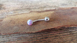 Blue Fire Opal Floating Surgical Steel Belly Ring 14G (1.6mm) VCH Piercing Minimalist Petite