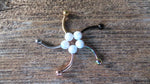 White Floating Gold IP Fire Opal Surgical Steel Belly Ring 14G (1.6mm) VCH Piercing Minimalist Petite