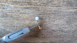 White Floating Gold IP Fire Opal Surgical Steel Belly Ring 14G (1.6mm) VCH Piercing Minimalist Petite