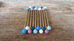 Rose Gold Ion Plated Lavender Opal 100% Surgical Steel Industrial Scaffold Barbell 14G (1.6mm) Piercing Minimalist