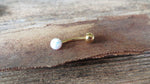 Gold IP Blue Fire Opal Floating Belly Ring 14G (1.6mm) VCH Piercing Minimalist Petite