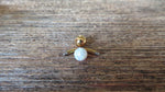 Gold IP Blue Fire Opal Floating Belly Ring 14G (1.6mm) VCH Piercing Minimalist Petite