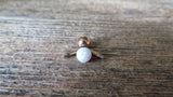 Rose Gold IP Blue Fire Opal Floating Belly Ring 14G (1.6mm) VCH Piercing Minimalist Petite