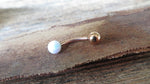 Rose Gold IP Blue Fire Opal Floating Belly Ring 14G (1.6mm) VCH Piercing Minimalist Petite