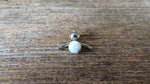 Blue Fire Opal Floating Surgical Steel Belly Ring 14G (1.6mm) VCH Piercing Minimalist Petite