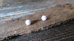Blue Floating Minimalist Gold IP Fire Opal Surgical Steel Belly Ring 14G (1.6mm) VCH Piercing Petite
