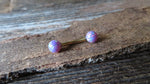 Blue Floating Minimalist Gold IP Fire Opal Surgical Steel Belly Ring 14G (1.6mm) VCH Piercing Petite