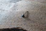 Black Obsidian Natural 3mm Stone Surgical Steel Nose Piercing L Bend or Bone 20G (0.81mm)