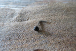 Black Obsidian Natural 3mm Stone Surgical Steel Nose Piercing L Bend or Bone 20G (0.81mm)