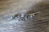 Silver Vine CZ Industrial Surgical Steel Barbell Piercing 14G (1.6mm) 32mm 35mm 38mm