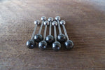Hematite Natural Stone 14G Surgical Steel or Titanium Ti6Al4V ELI Implant Grade Tongue Ring
