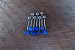 Blue Jasper Natural Stone 14G Surgical Steel or Titanium Ti6Al4V ELI Implant Grade Tongue Ring