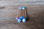 White Opal 100% Surgical Steel Industrial Scaffold Barbell 14G (1.6mm) Piercing