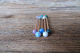 Rose Gold Ion Plated Lavender Opal 100% Surgical Steel Industrial Scaffold Barbell 14G (1.6mm) Piercing Minimalist