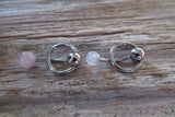 Vertical Hood Piercing Rose Quartz 14G 12G 10G Slave Ring VCH Curved Barbell Jewelry 14G (1.6mm) 12G (2.0mm) 10G (2.5mm) VCH Belly Ring