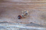 Vertical Hood Piercing Red Tiger Eye 14G 12G 10G Slave Ring VCH Curved Barbell Jewelry 14G (1.6mm) 12G (2.0mm) 10G (2.5mm) VCH Belly Ring