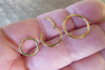 Rainbow Septum Hinged Seamless Hoop Surgical Steel 316L Piercing 16G 8mm 10mm 12mm Septum Cartilage Daith Piercing