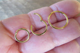 Rainbow Septum Hinged Seamless Hoop Surgical Steel 316L Piercing 16G 8mm 10mm 12mm Septum Cartilage Daith Piercing