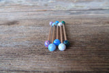 Rose Gold Ion Plated White Opal 100% Surgical Steel Industrial Scaffold Barbell 14G (1.6mm) Piercing