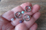 Vertical Hood Piercing Amethyst 14G 12G 10G Slave Ring VCH Curved Barbell Jewelry 14G (1.6mm) 12G (2.0mm) 10G (2.5mm) VCH Belly Ring