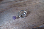 Vertical Hood Piercing Amethyst 14G 12G 10G Slave Ring VCH Curved Barbell Jewelry 14G (1.6mm) 12G (2.0mm) 10G (2.5mm) VCH Belly Ring