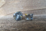 Crazy Lace Agate Natural Stone Flared Ear Plugs Full Pair of Two Ear Plugs