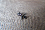 Black Obsidian Floating Minimalist 100% Surgical Steel Disk End Belly Ring 14g VCH Internally Threaded Piercing Custom Lengths