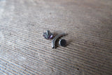 Black Obsidian Floating Minimalist 100% Surgical Steel Disk End Belly Ring 14g VCH Internally Threaded Piercing Custom Lengths