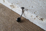 Amethyst Titanium Ti6Al4V ELI Implant Grade Natural Stone Minimalist VCH Floating Belly Ring Curve 14g Internally Threaded Piercing