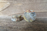 Crazy Lace Agate Natural Stone Flared Ear Plugs Full Pair of Two Ear Plugs