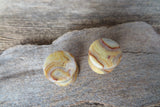 Crazy Lace Agate Natural Stone Flared Ear Plugs Full Pair of Two Ear Plugs