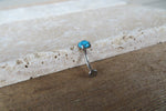 Green Aventurine Floating Minimalist 100% Surgical Steel Disk End Belly Ring 14g VCH Internally Threaded Piercing Custom Lengths