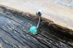 Blue Fire Opal Belly Ring 14g (1.6mm) Piercing VCH