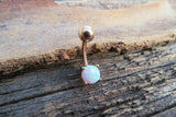 Blue Fire Opal Belly Ring 14g (1.6mm) Piercing VCH