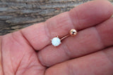 Green Fire Opal Belly Ring 14g (1.6mm) Piercing VCH