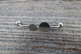 Picture Jasper Minimalist 6mm or 8mm Natural Stone 100% Surgical Steel Belly Ring 14g (1.6mm)